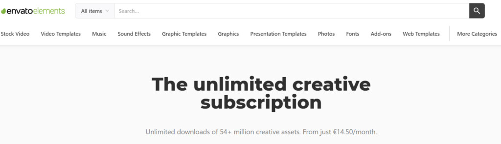 De beste betaalde websites voor stockfoto's: envato-elements