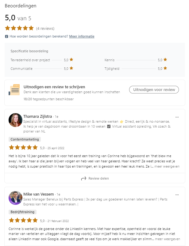 reviews linkedin